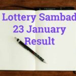 Lottery Sambad 23 January Result
