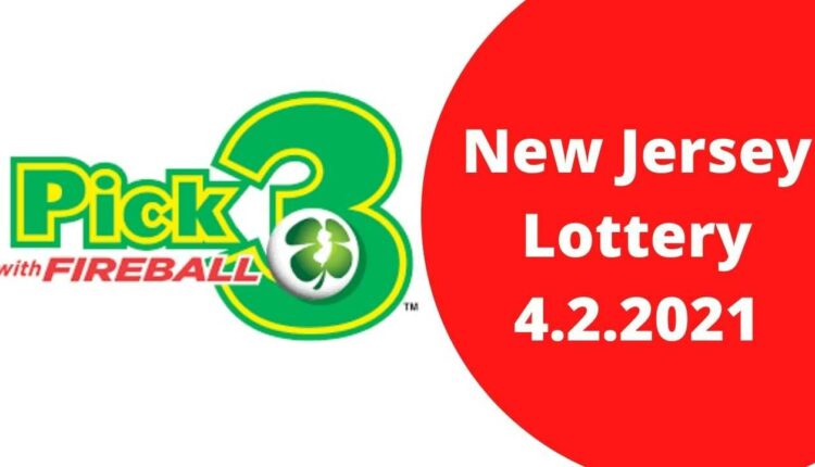 Nj pick 3 Lottery reults 4.2.2021