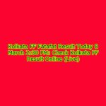 Kolkata FF Fatafat Result Today 8 March 4 PM