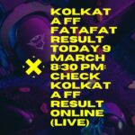Kolkata FF Fatafat Result Today 9 March 8:30 PM: Check Kolkata FF Result Online (Live)