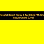 Kolkata FF Fatafat Result Today 3 April 8:30 PM: Check Kolkata FF Result Online (Live)