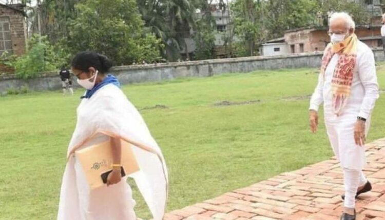 Modi Mamata Visits Amphan Affected Areas