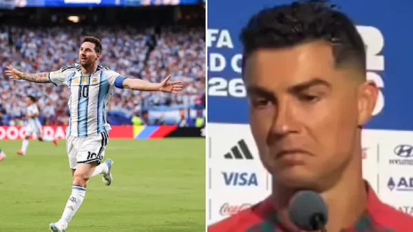 FIFA World Cup: মেসিকে নিয়ে প্রশ্নে বিরক্ত রোনাল্ডো, মাঠেই দিলেন কড়া জবাব