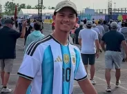 FIFA World Cup: ফ্রান্সের ম্যাচে লিয়োনেল মেসির ১০ নম্বর জার্সি গায়ে গ্যালারিতে যশস্বী জয়সওয়াল