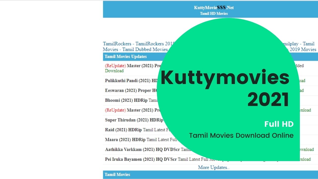 Kuttymovies 2021: Full HD Tamil Movies Download Online
